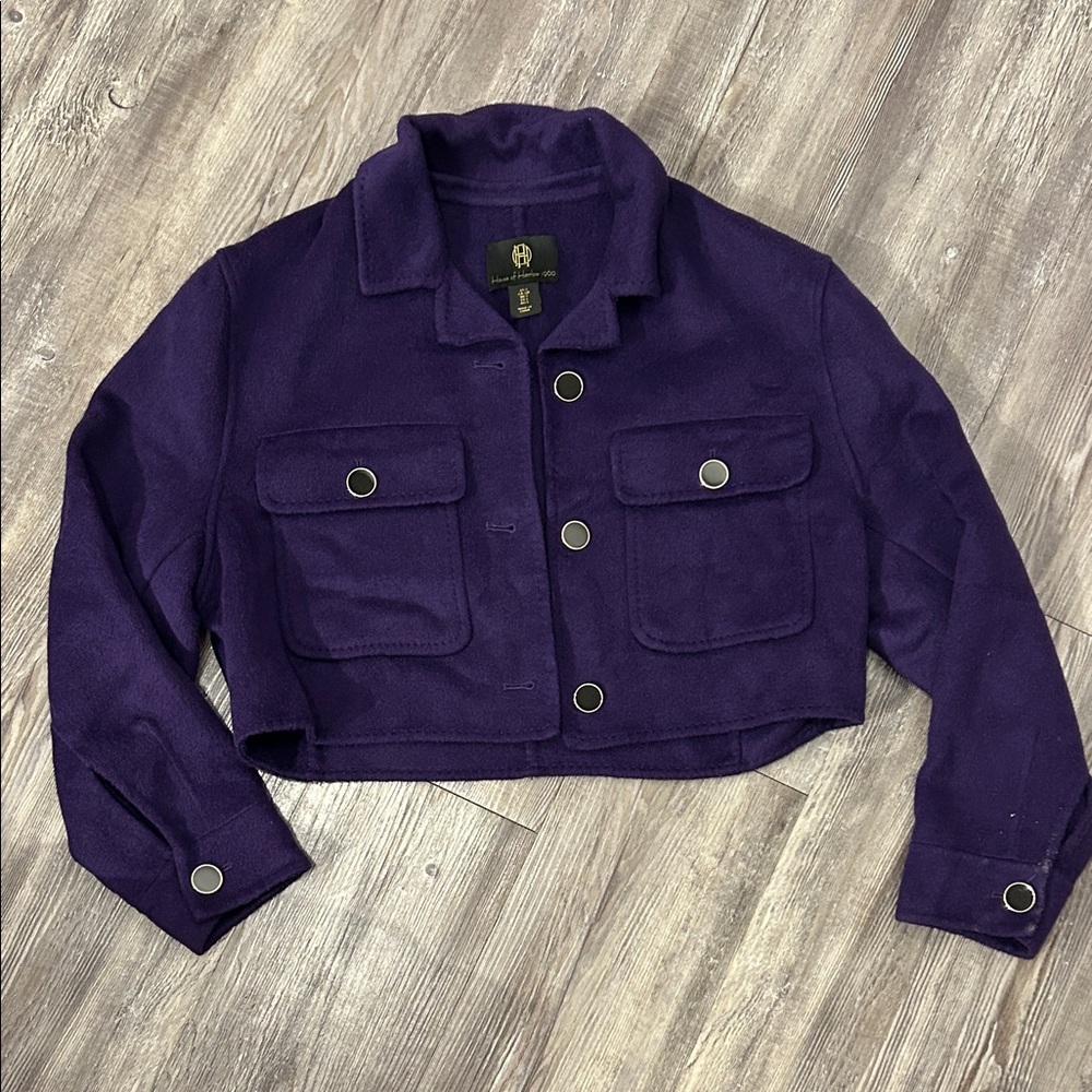 House of Harlow 1960 Purple Cropped Jacket